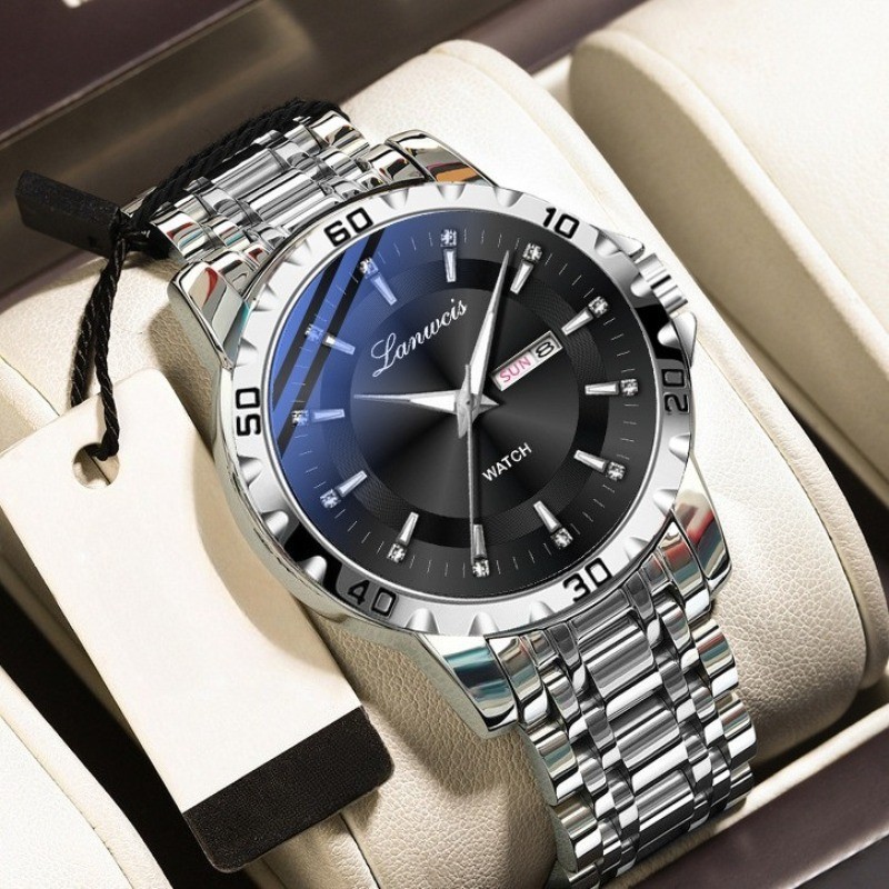 Smartwatch Watches Smart - Zegarek męski, casualowy, modny, stalowy pasek,