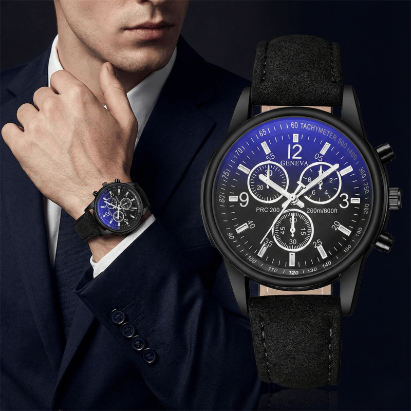 Smartwatch Watches Best Gift For Men - Zegarki męskie Geneva Chronograph, casualowe, z