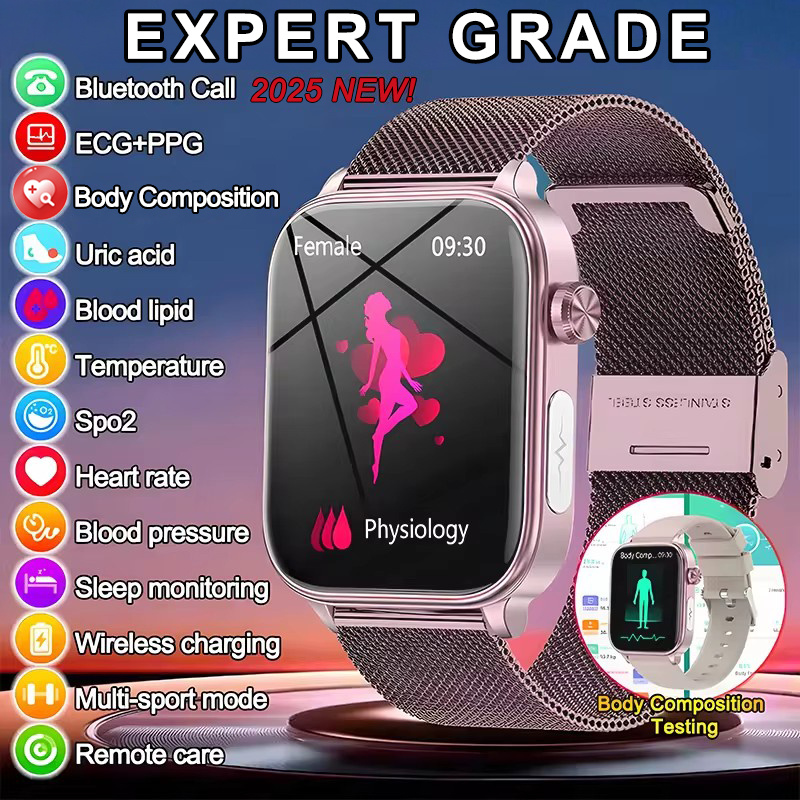 Smartwatch Health Watches - 2025 nowy inteligentny zegarek monitorujący ekg