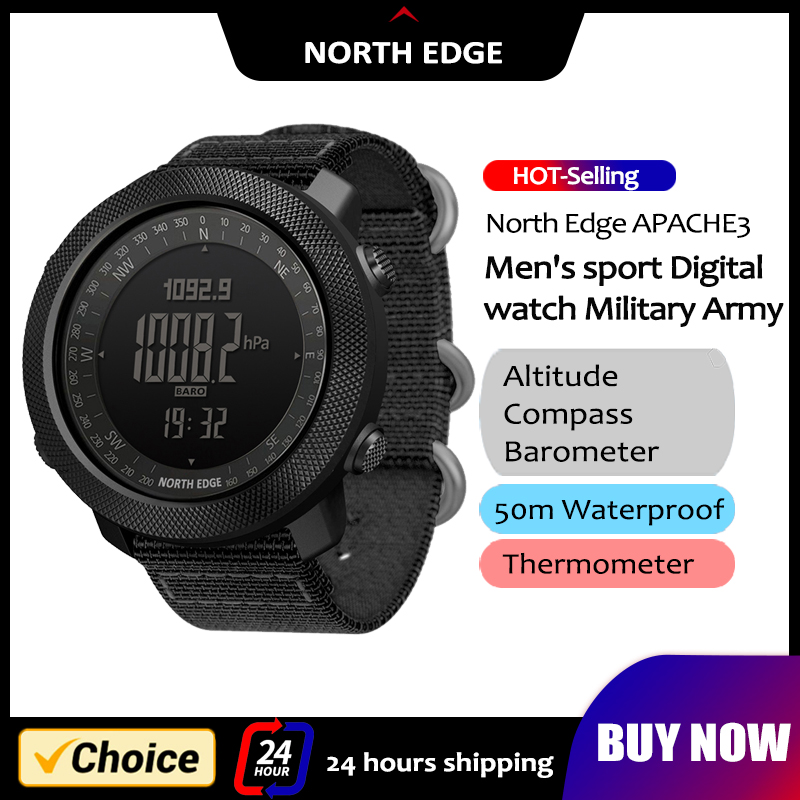 Smartwatch Army Watches For Men - NORTH EDGE męski inteligentny zegarek wojskowy