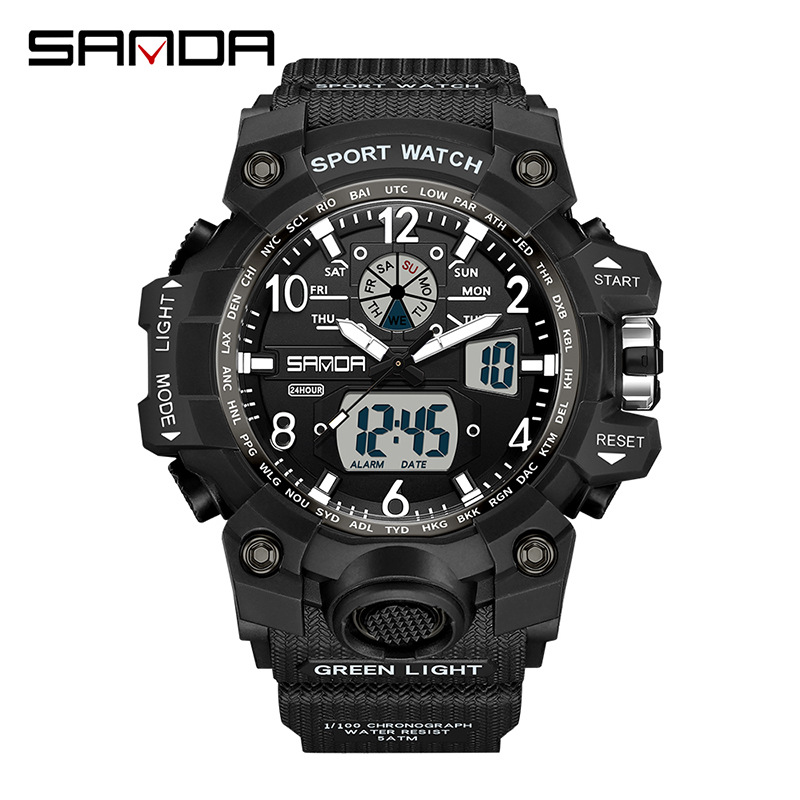 Solar Powered Watch - Moda Sanda Marka Młodzieżowy Trend Sportowy