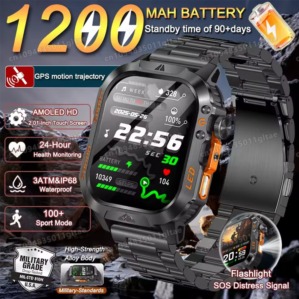 Smartwatch Health Watches - Nowy wojskowy smartwatch męski 2026 IP67