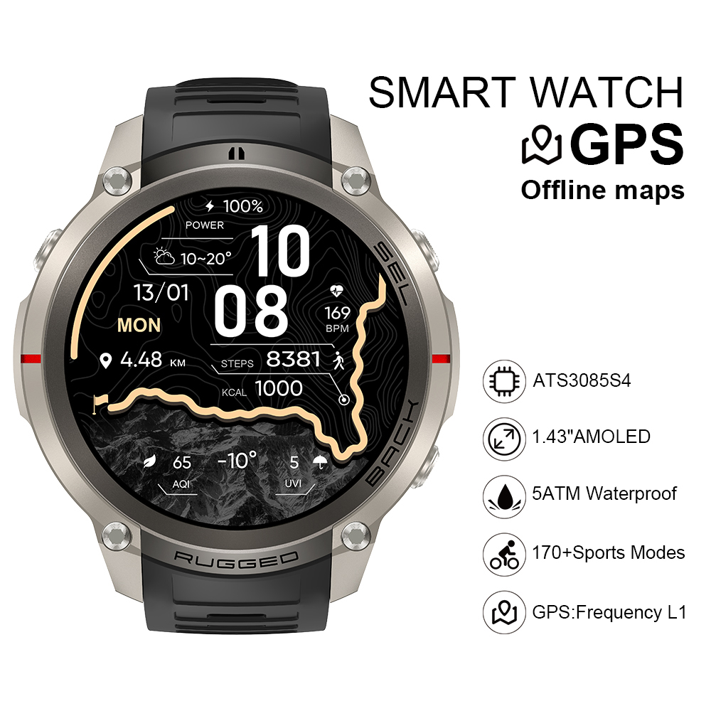 Smartwatch Watches Smart - Smartwatch 2026 DM59 z mapami offline,