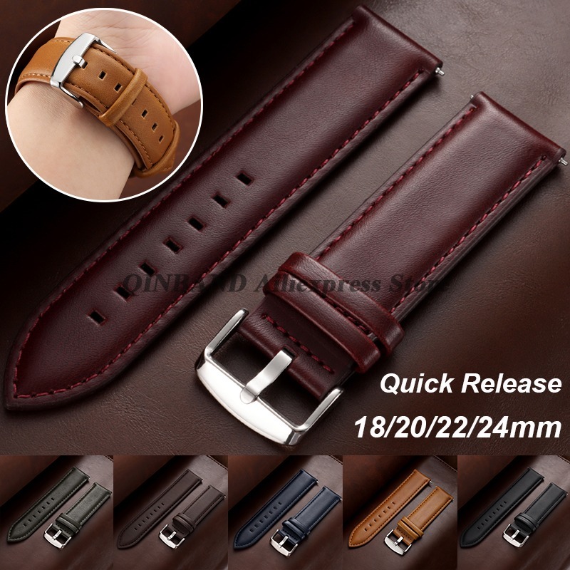 Omega Watches Smartwatch - Pasek do zegarka ze skóry bydlęcej