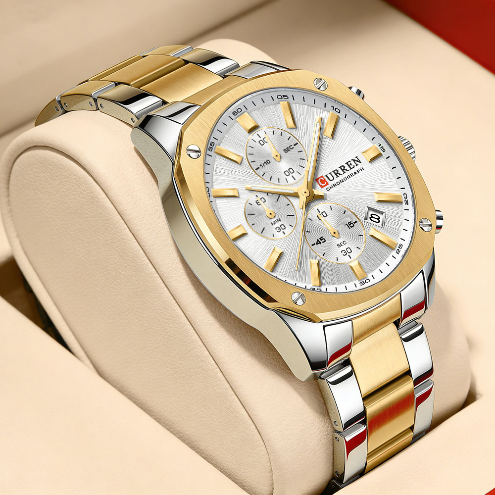 Chronograph Sport Watch - CURREN Nowoczesny męski zegarek sportowy 42