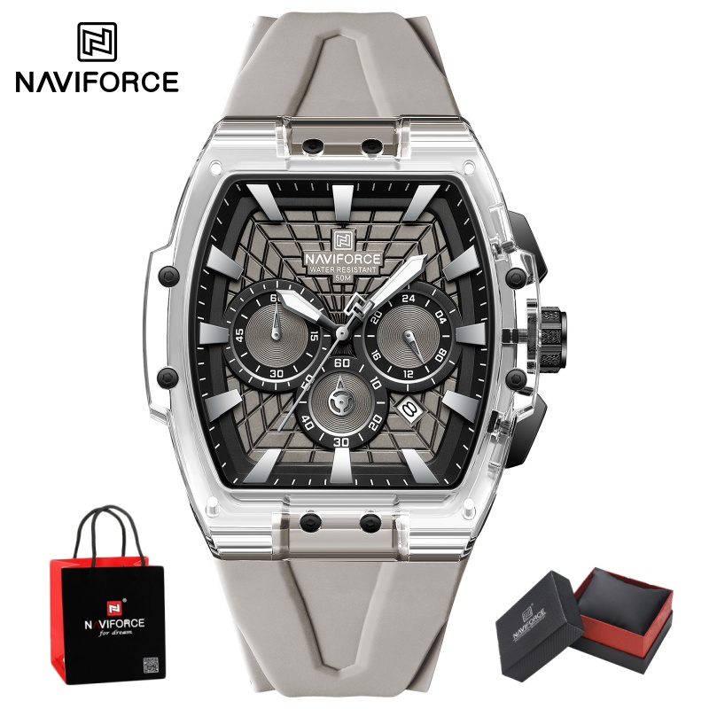 Chronograph Sport Watch - Zegarki męskie NAVIFORCE, sportowe, wodoszczelne 5ATM,