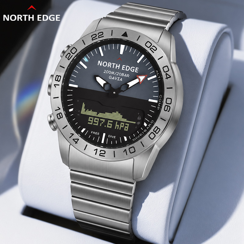 Smartwatch Army Watches For Men - NORTH EDGE Męski Zegarek Nurkowy Wojskowy