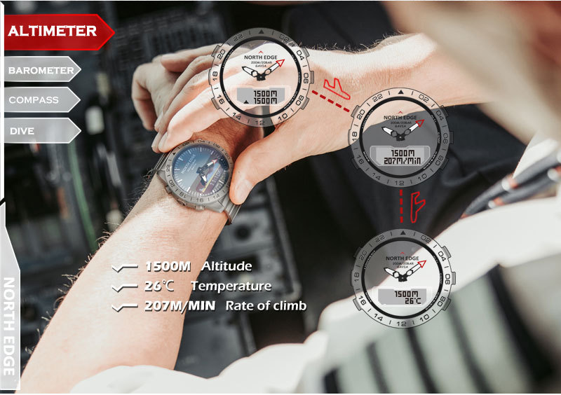 NORTH EDGE Luksusowy Męski Sma – Smartwatch Army Watches For Men recenzja i cena