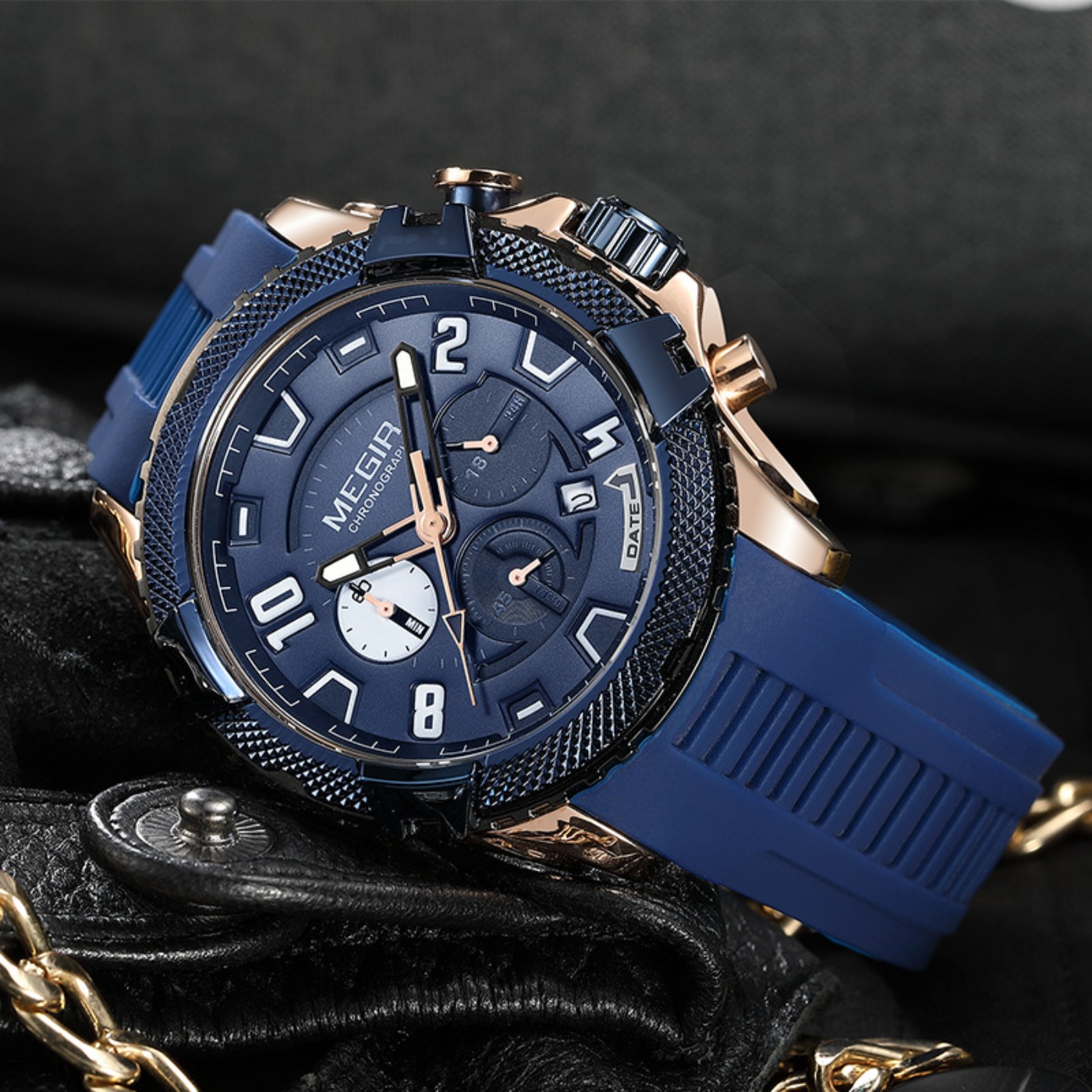 Zegarki męskie MEGIR z chronog – Chronograph Sport Watch recenzja i cena