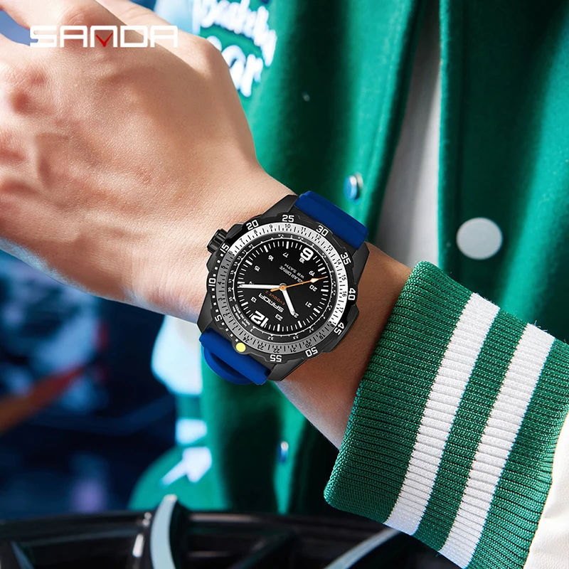 SANDA Luksusowy Nowy Męski Zeg – Solar Powered Watch recenzja i cena