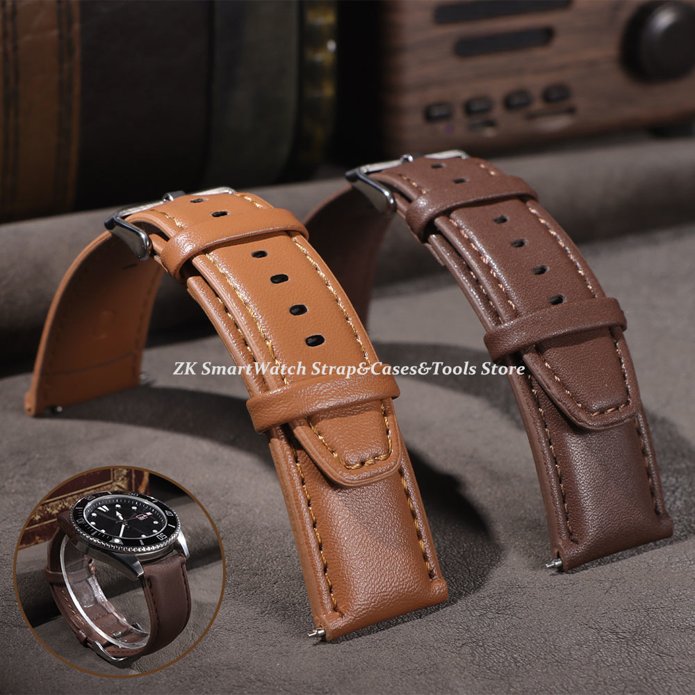 Skórzany pasek do zegarka 22 m – Smartwatch Vintage Watches For Women recenzja i cena