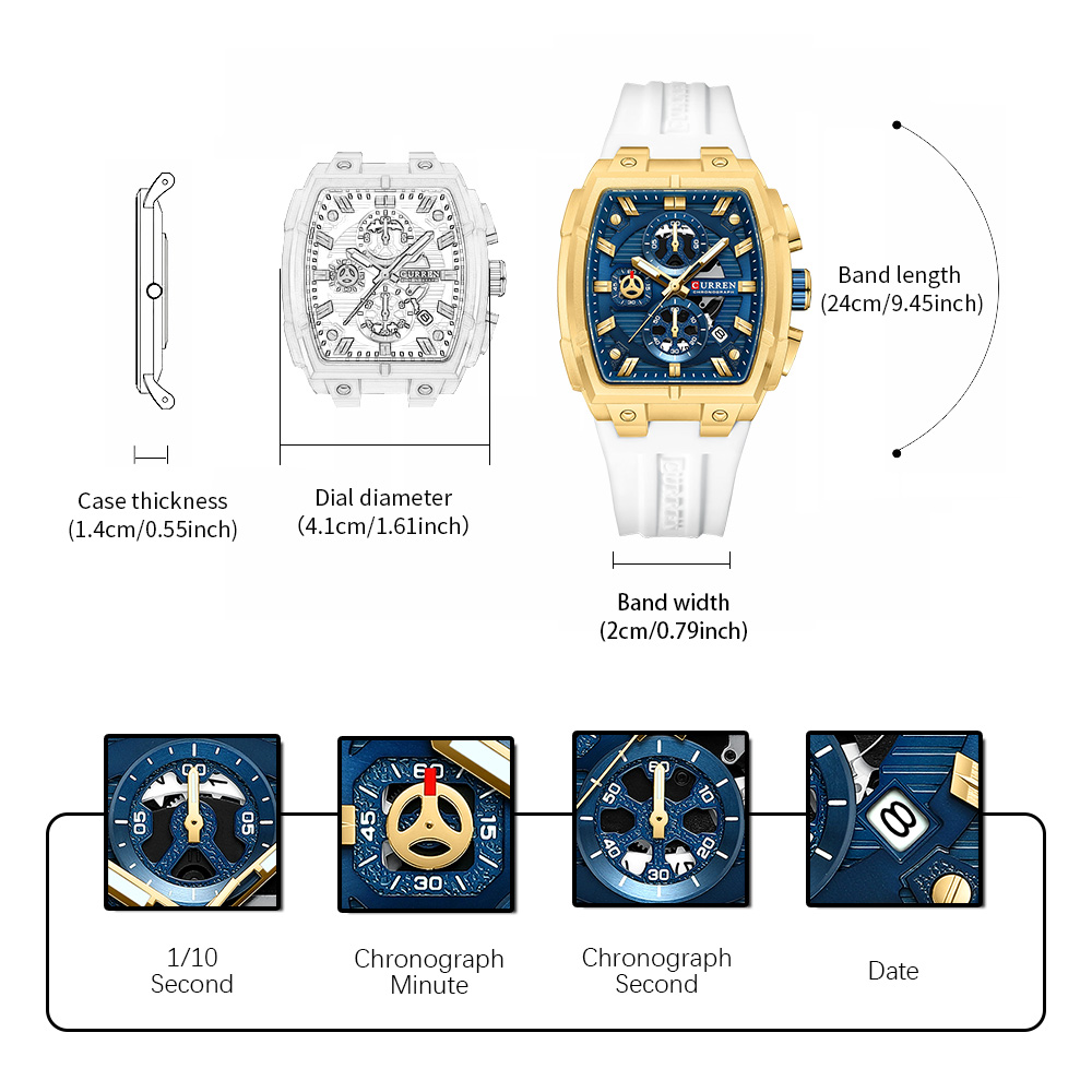 CURREN Luksusowy Zegarek Męski – Chronograph Sport Watch recenzja i cena