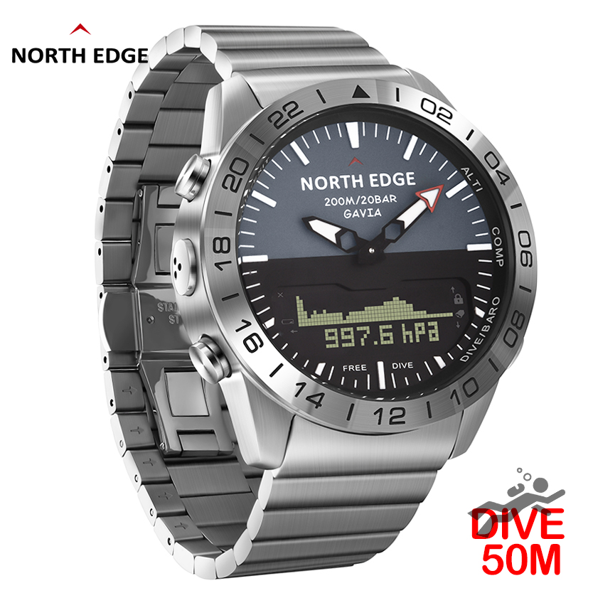 NORTH EDGE męski zegarek nurko – Smartwatch Army Watches For Men recenzja i cena