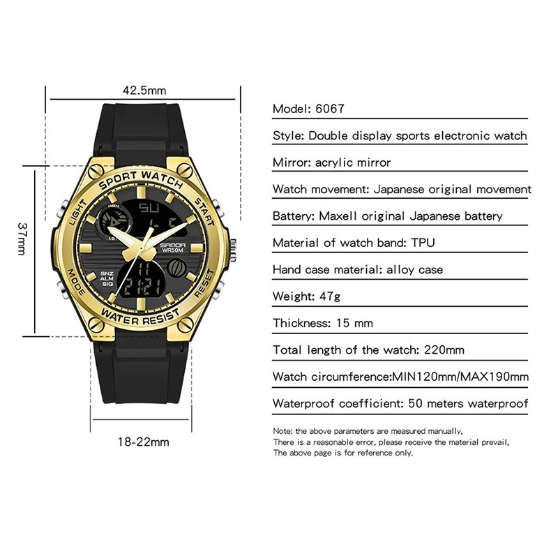 SANDA marka G Style LED cyfrow – Solar Powered Watch recenzja i cena