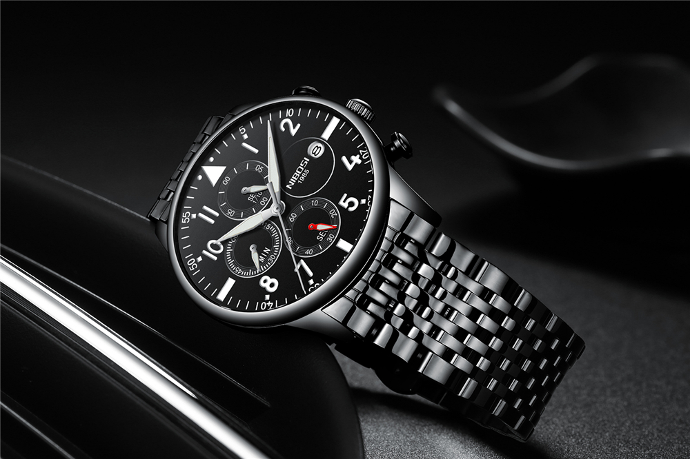 NIBOSI Modne Zegarki Męskie To – Chronograph Sport Watch recenzja i cena