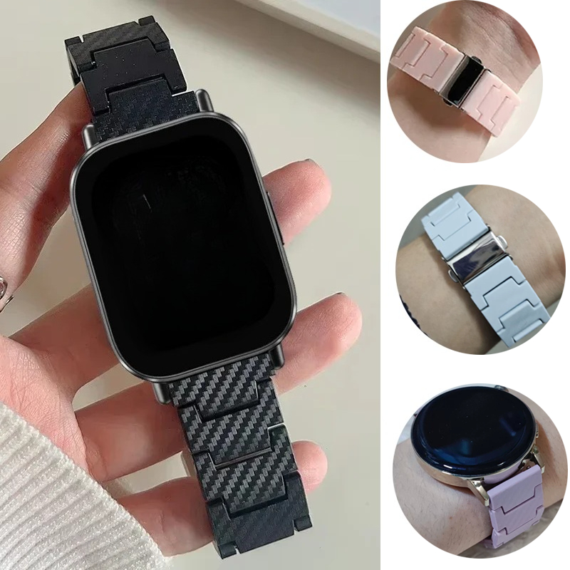 Pasek z włókna węglowego 20mm  – Smartwatch Samsung Watches For Women recenzja i cena