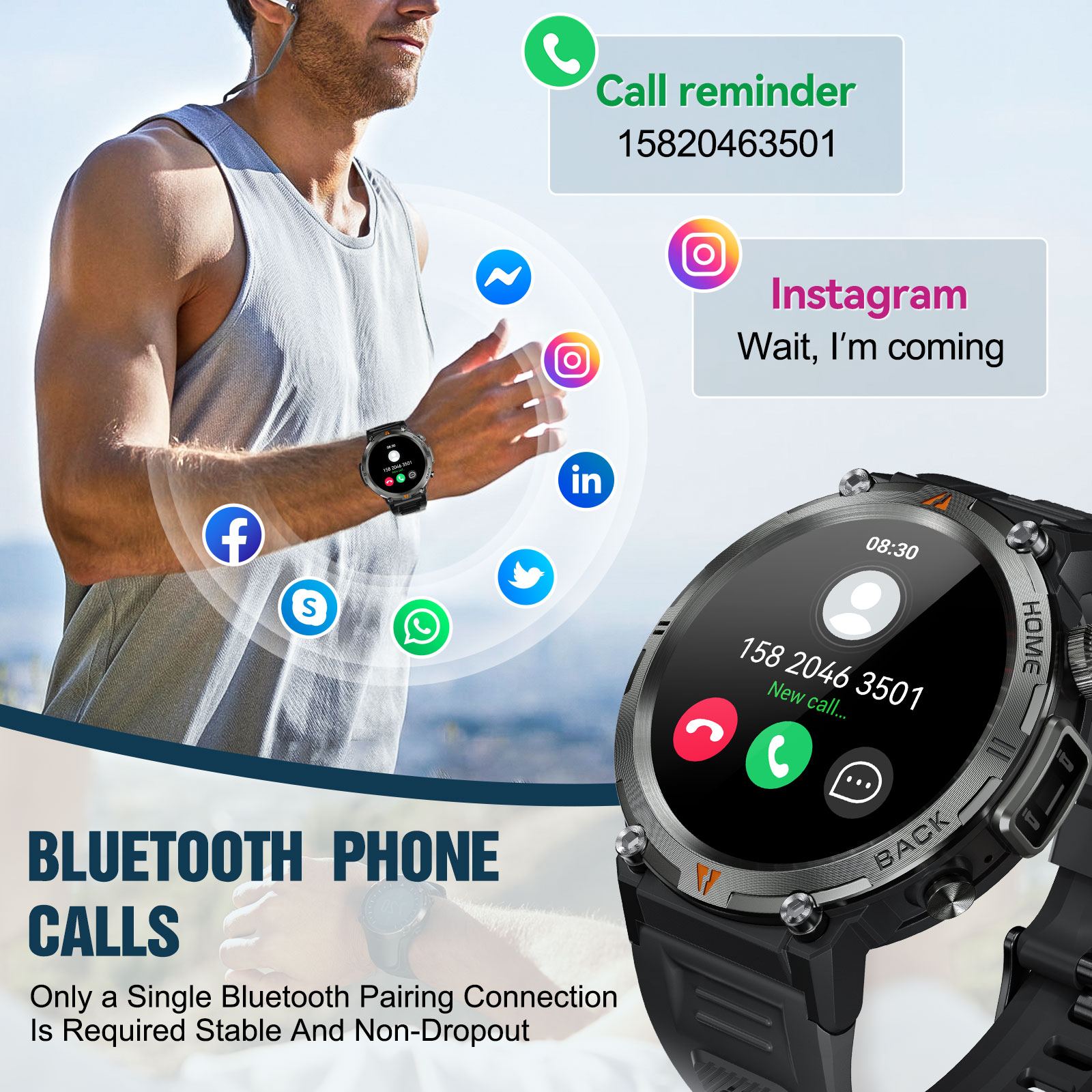 EIGIIS KE3 Bluetooth Call Smar – Smartwatch Health Watches recenzja i cena