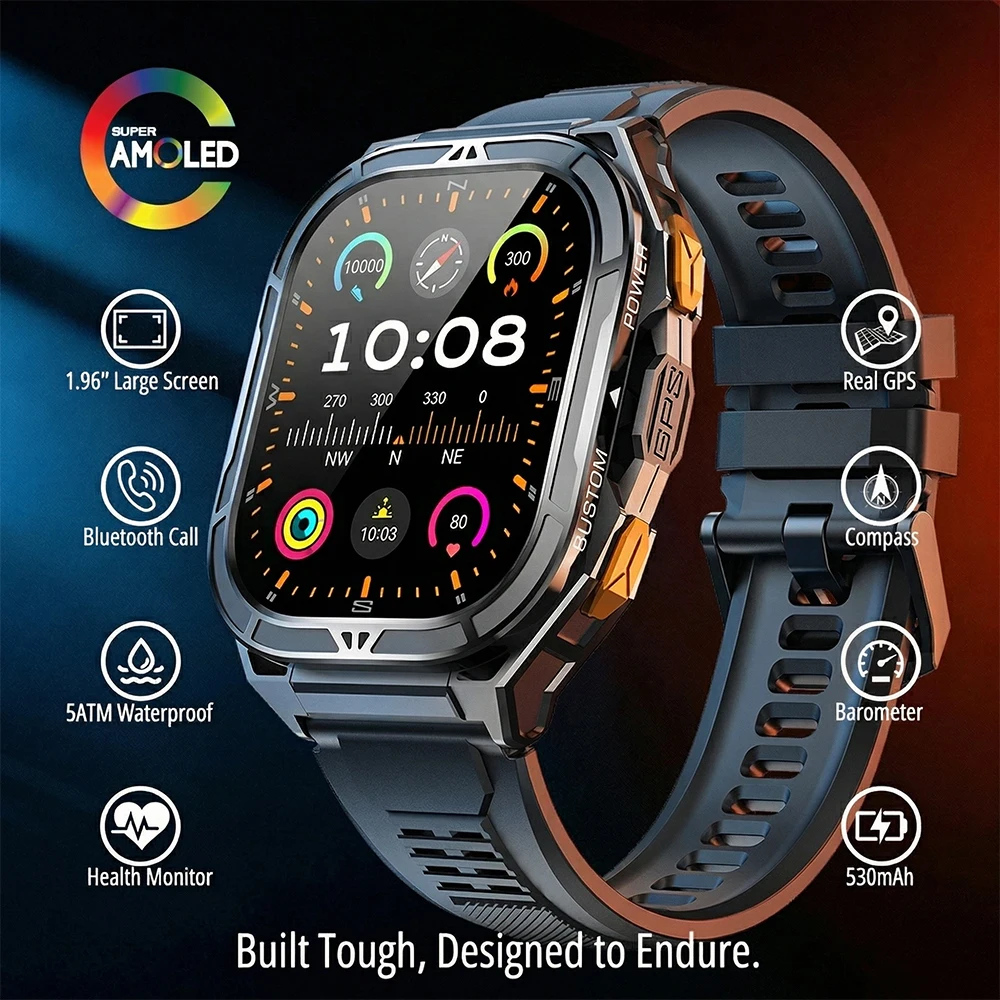 Luksusowy smartwatch AMOLED z  – Smartwatch Health Watches recenzja i cena