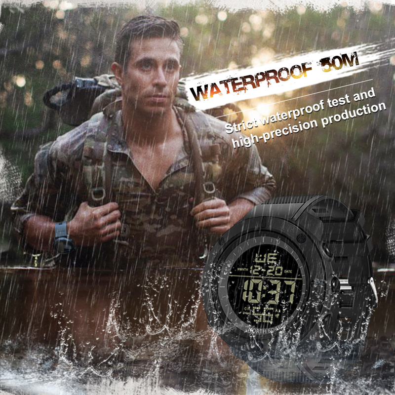 NORTH EDGE męskie zegarki cyfr – Smartwatch Army Watches For Men recenzja i cena