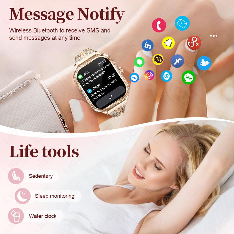 LIGE Smartwatch Damski Wodoodp – Smartwatch Digital Watches For Women recenzja i cena